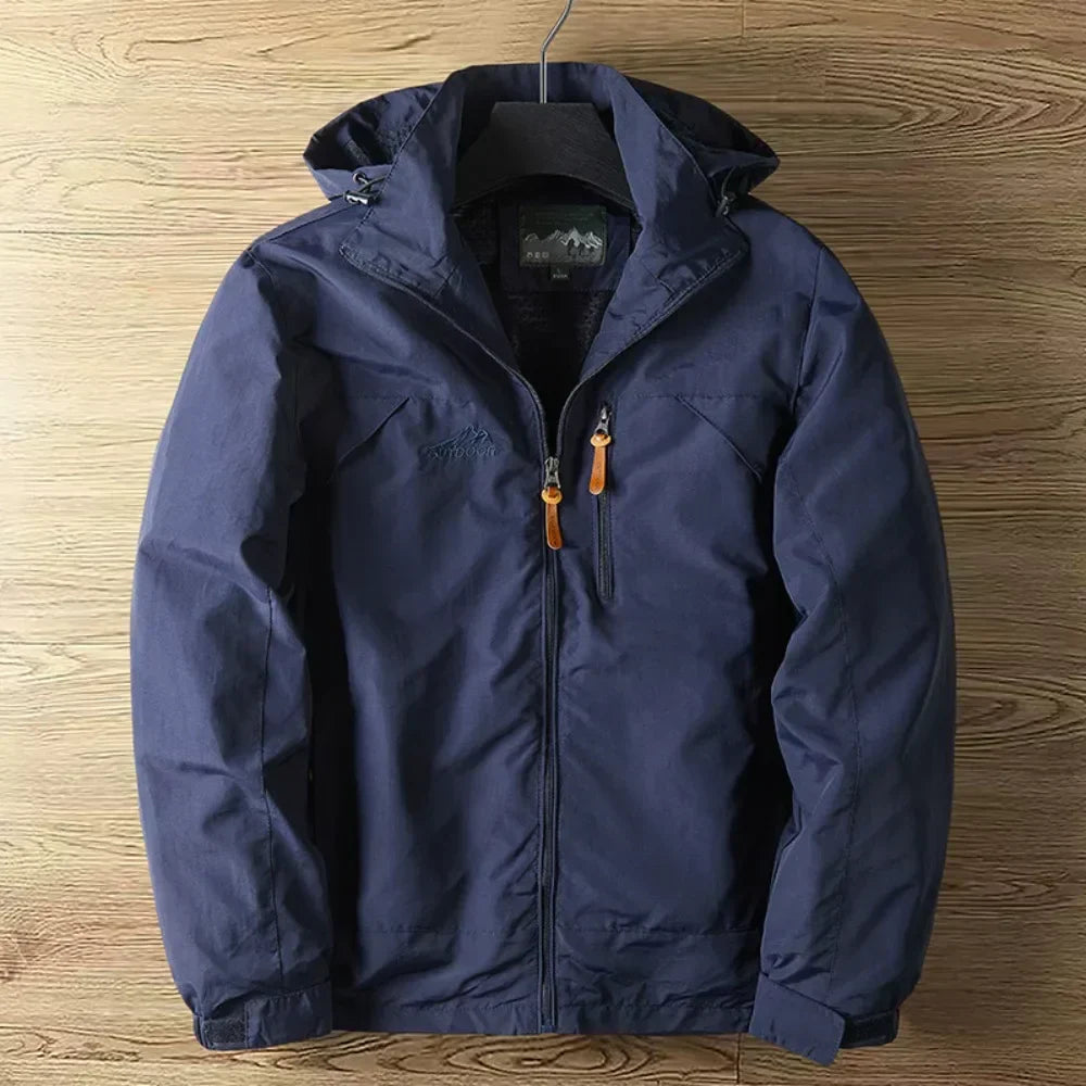Ivor | Veste Imperméable Homme avec Capuche | Légère Veste de Pluie Outdoor Zippée