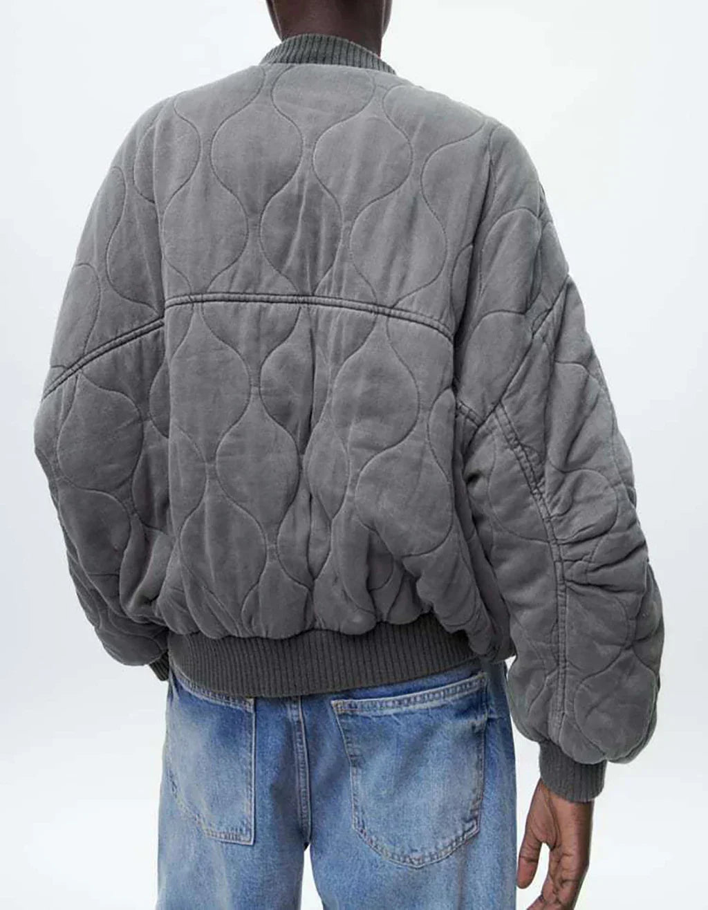 Chantaline | Veste matelassée femme en coton gris, légère et confortable