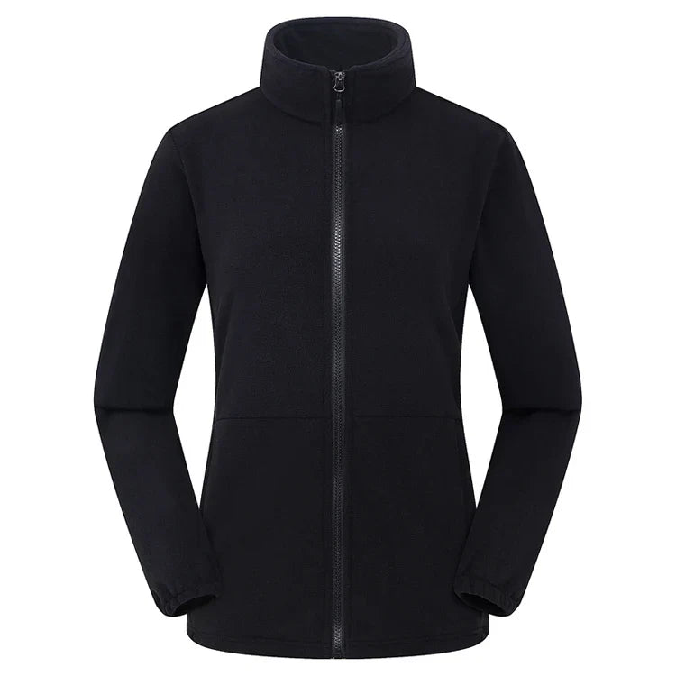 Élone | Veste Femme Douce à Col Montant avec Fermeture Zippée Intégrale