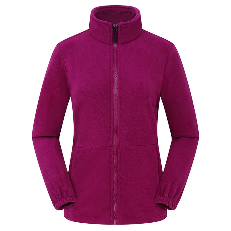 Élone | Veste Femme Douce à Col Montant avec Fermeture Zippée Intégrale