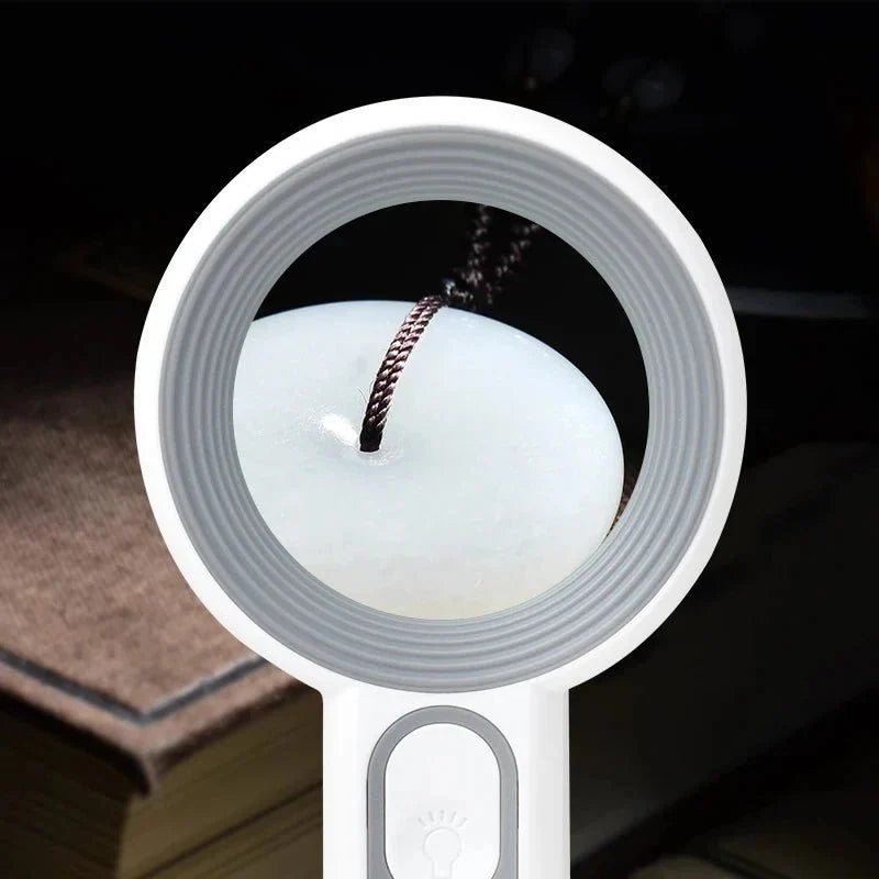 DetailBlick™ | 12-fach Vergrößerungsglas mit LED-Beleuchtung und Akku