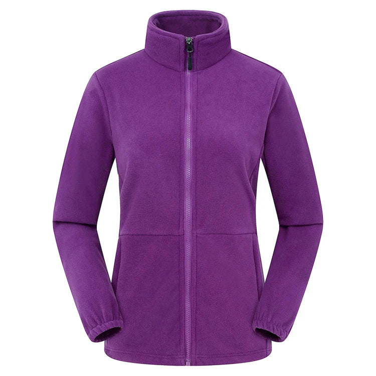 Élone | Veste Femme Douce à Col Montant avec Fermeture Zippée Intégrale