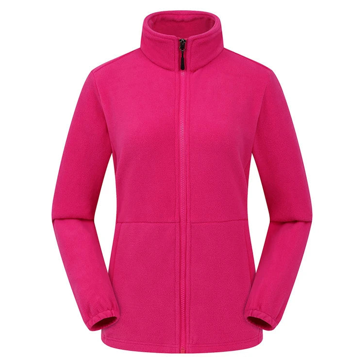 Élone | Veste Femme Douce à Col Montant avec Fermeture Zippée Intégrale