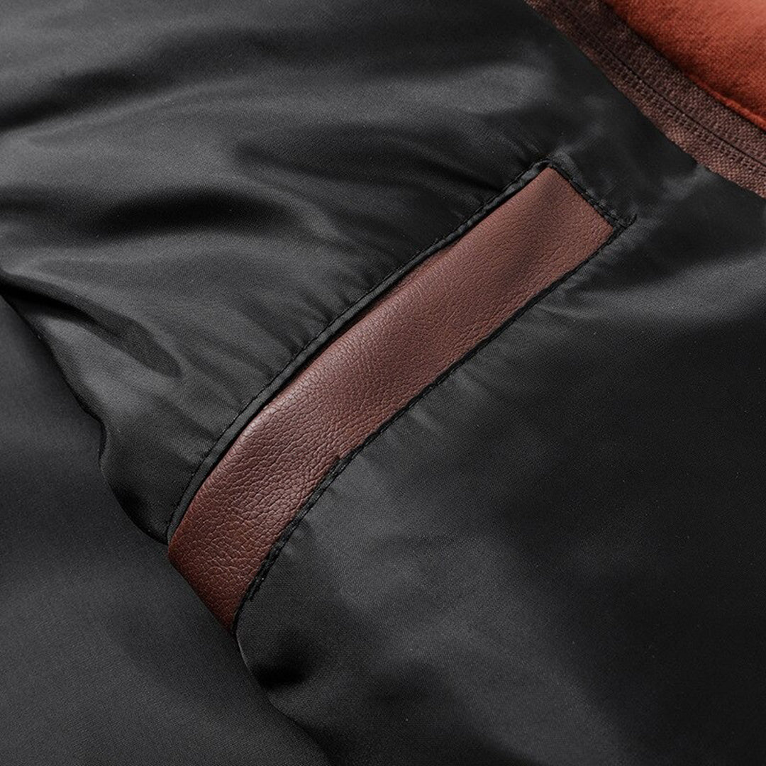 Norfield | Veste Homme Simili Cuir Cintrée avec Capuche Amovible, Poches Zippées et Épaulières Street Style
