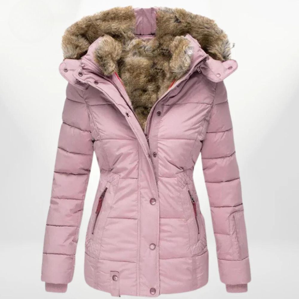 Daphélise | Manteau matelassé femme avec zip et capuche amovible
