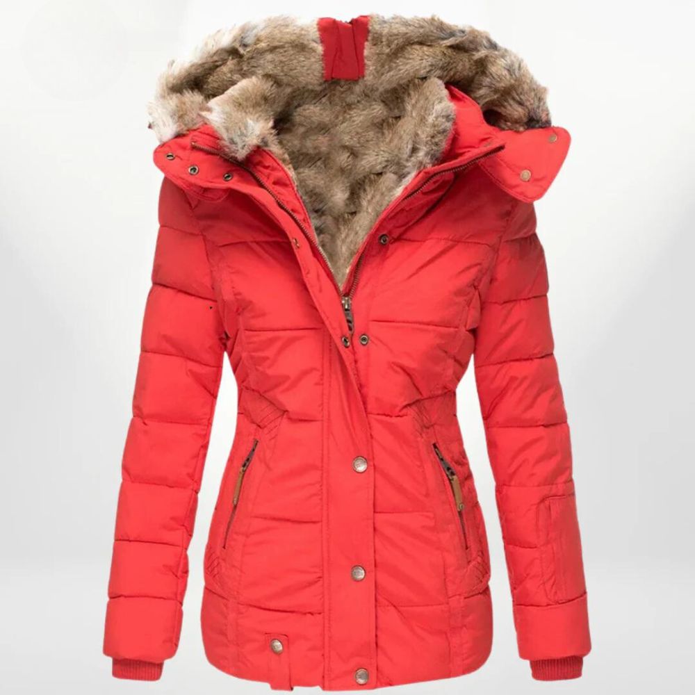 Daphélise | Manteau matelassé femme avec zip et capuche amovible
