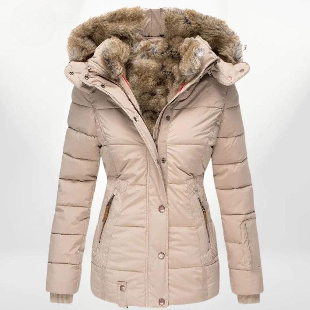 Daphélise | Manteau matelassé femme avec zip et capuche amovible