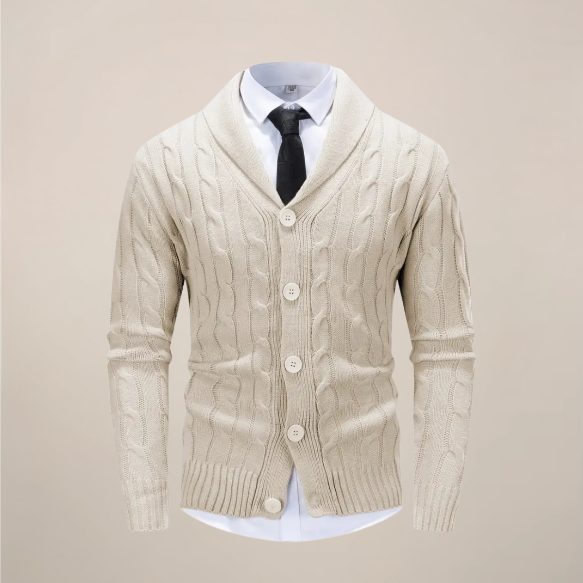 Adam | Cardigan Homme Col Châle | Pull Tricot Épais pour Style Smart Casual et Hiver