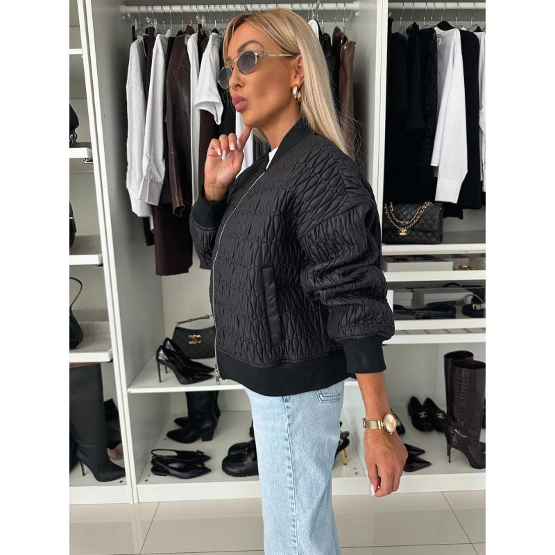 Camille | Veste Bomber Femme Légère Matelassée à Fermeture Éclair