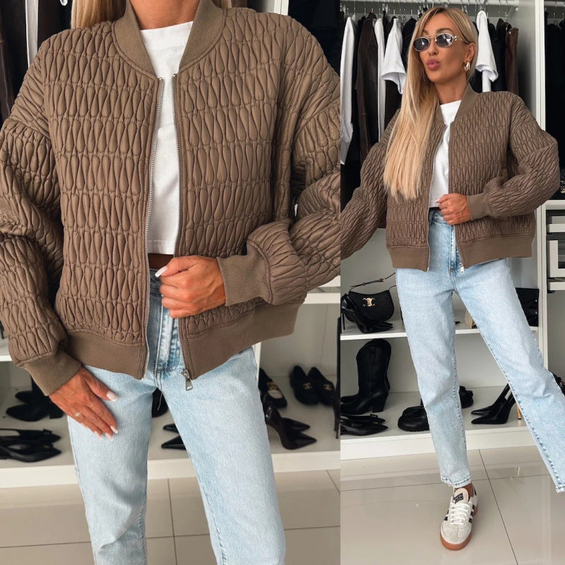 Camille | Veste Bomber Femme Légère Matelassée à Fermeture Éclair