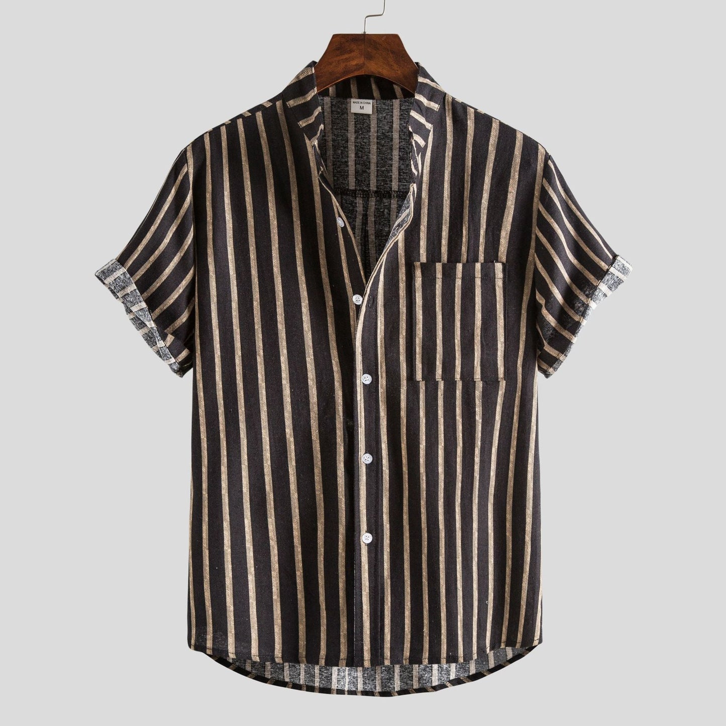 Adélard | Chemise Homme Été Manches Courtes à Motifs Stylés avec Poche Poitrine – Confort et Élégance
