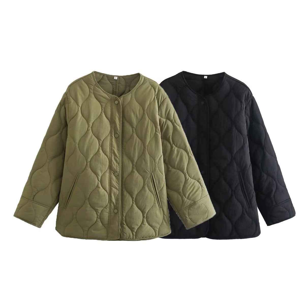 Charlotte | Veste Matelassée Femme Légère à Boutons, Coupe Ample Élégante