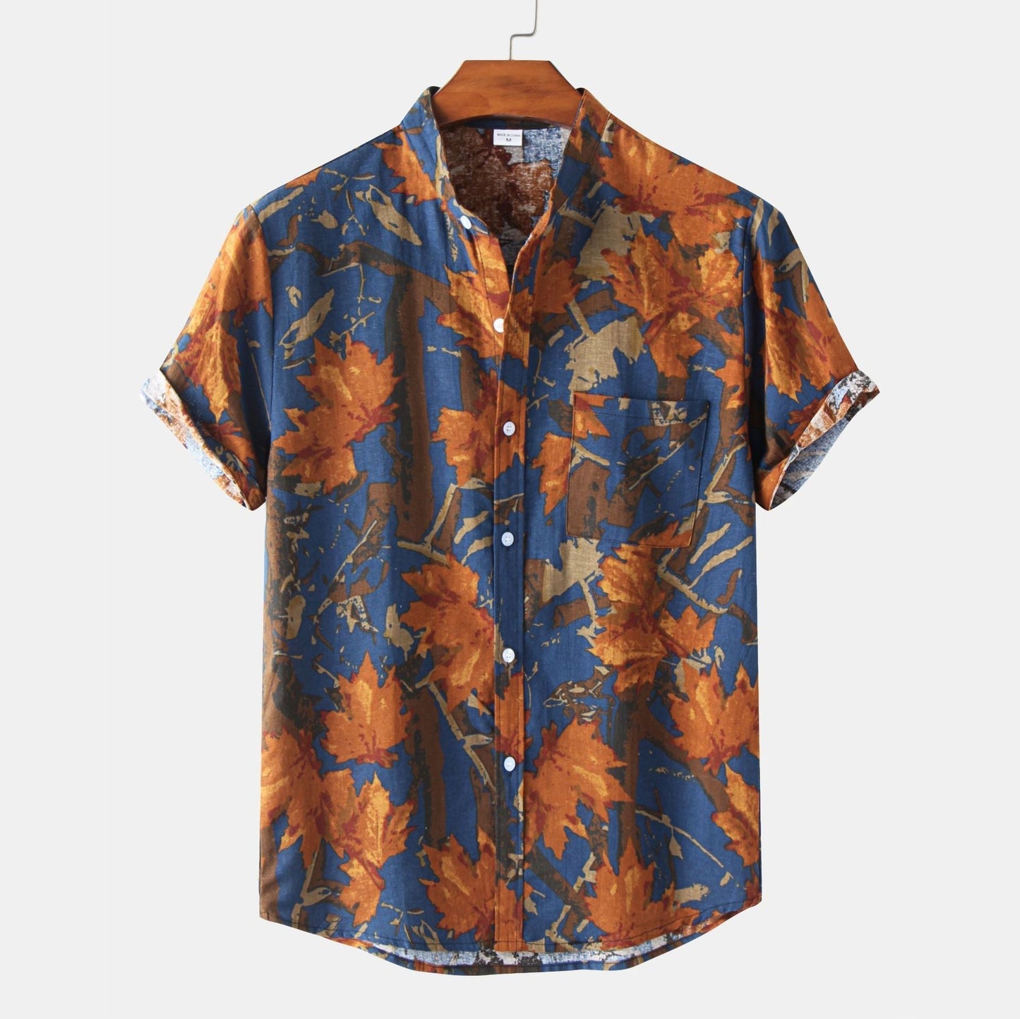 Adélard | Chemise Homme Été Manches Courtes à Motifs Stylés avec Poche Poitrine – Confort et Élégance