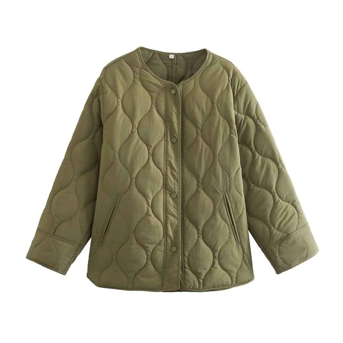 Charlotte | Veste Matelassée Femme Légère à Boutons, Coupe Ample Élégante