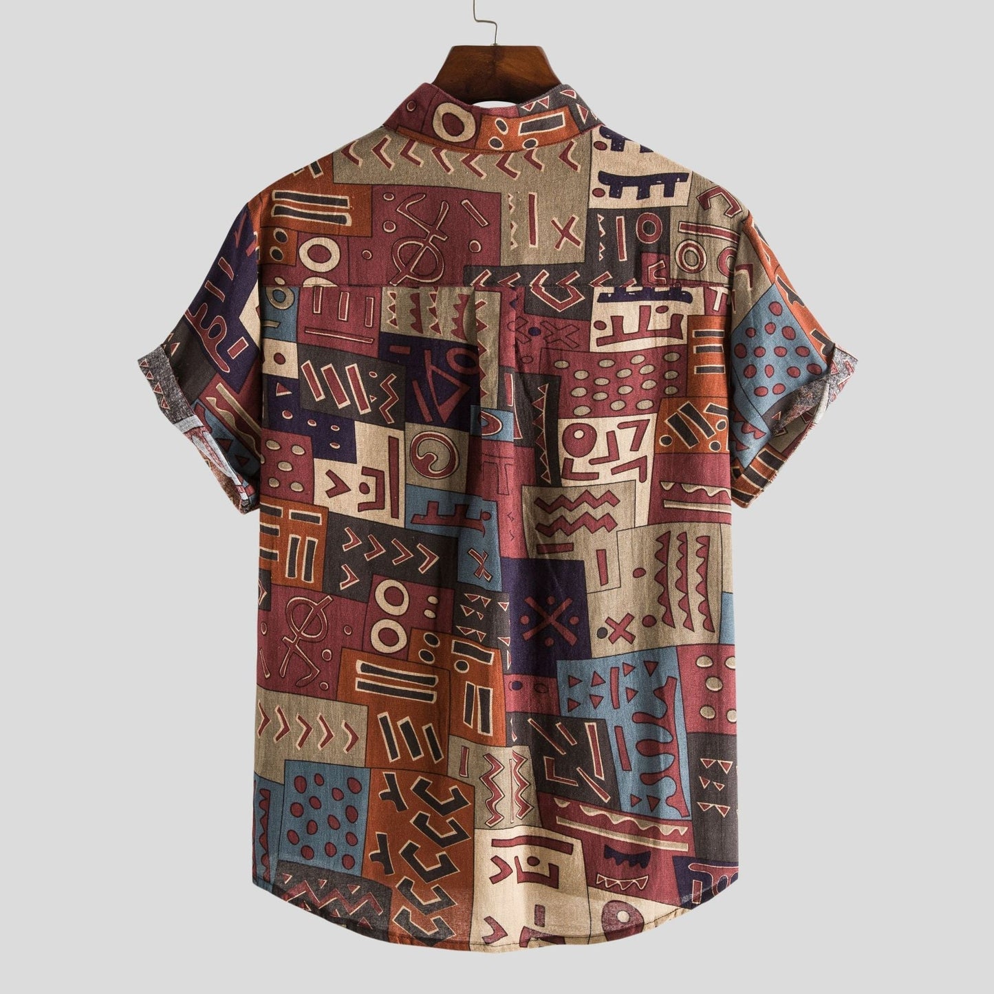 Adélard | Chemise Homme Été Manches Courtes à Motifs Stylés avec Poche Poitrine – Confort et Élégance