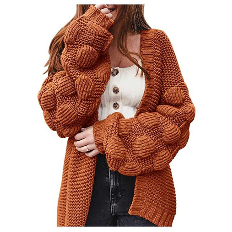 Cardigan Femme | Gilet à Manches Volumineuses