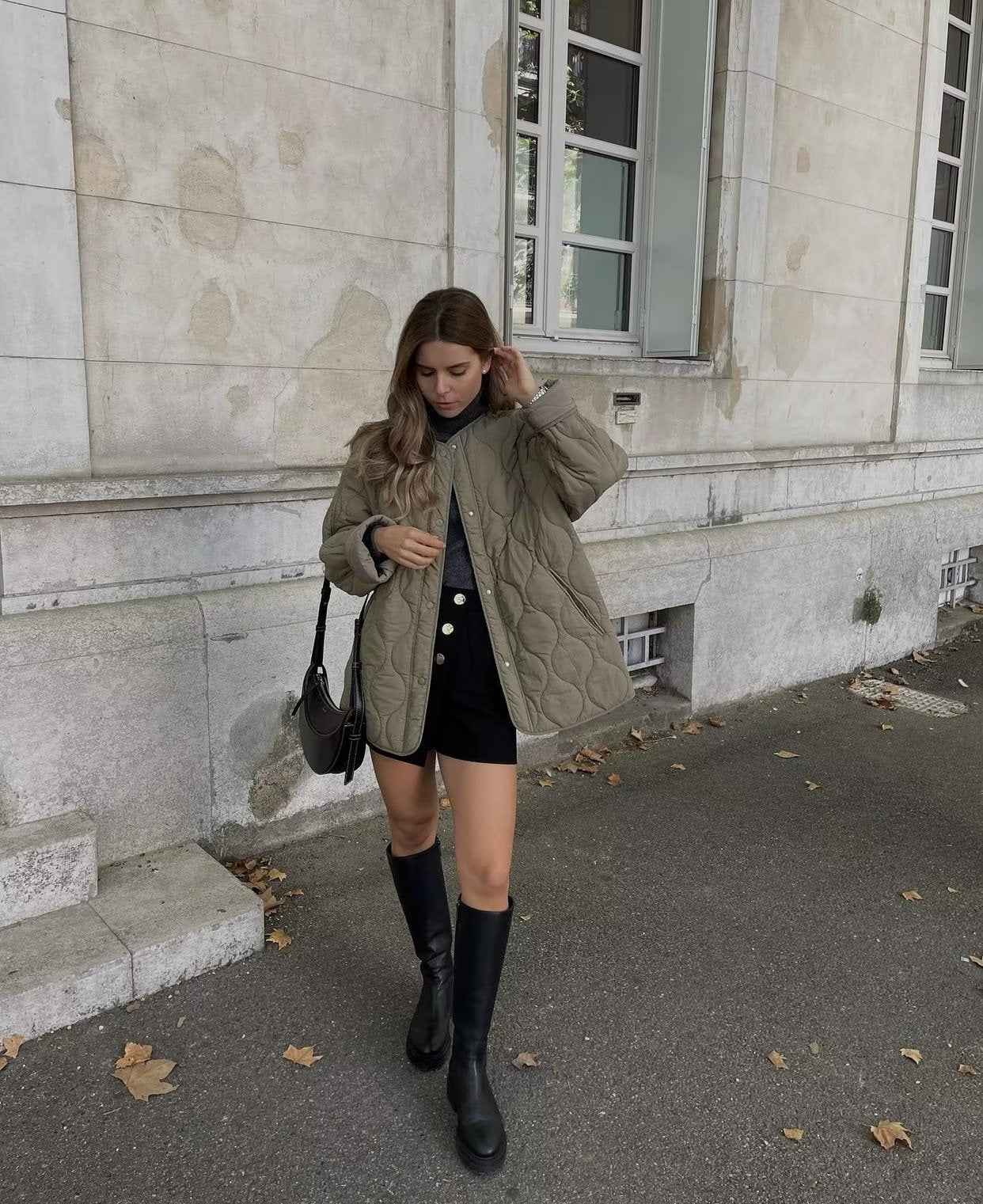 Charlotte | Veste Matelassée Femme Légère à Boutons, Coupe Ample Élégante