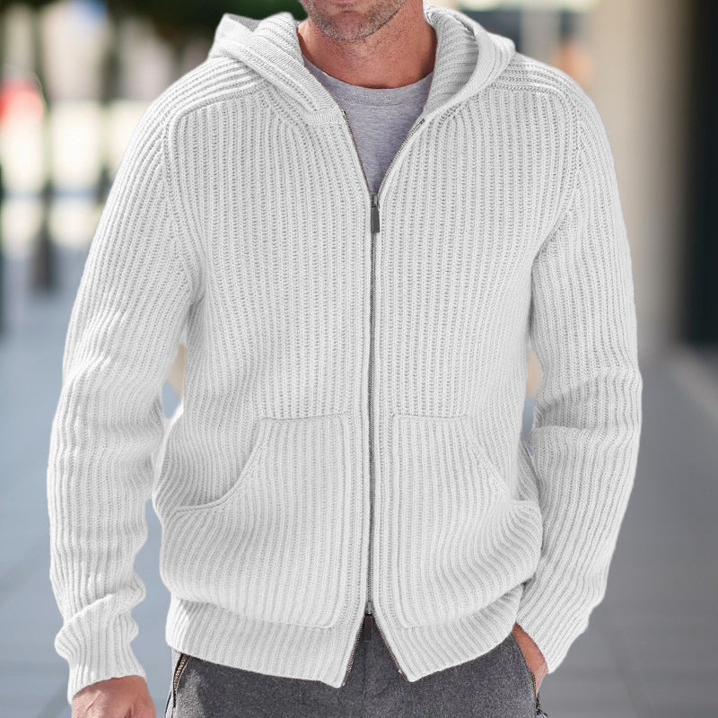 Men’s Hooded Cardigan | Gilet Homme à Capuche Chic et Confortable