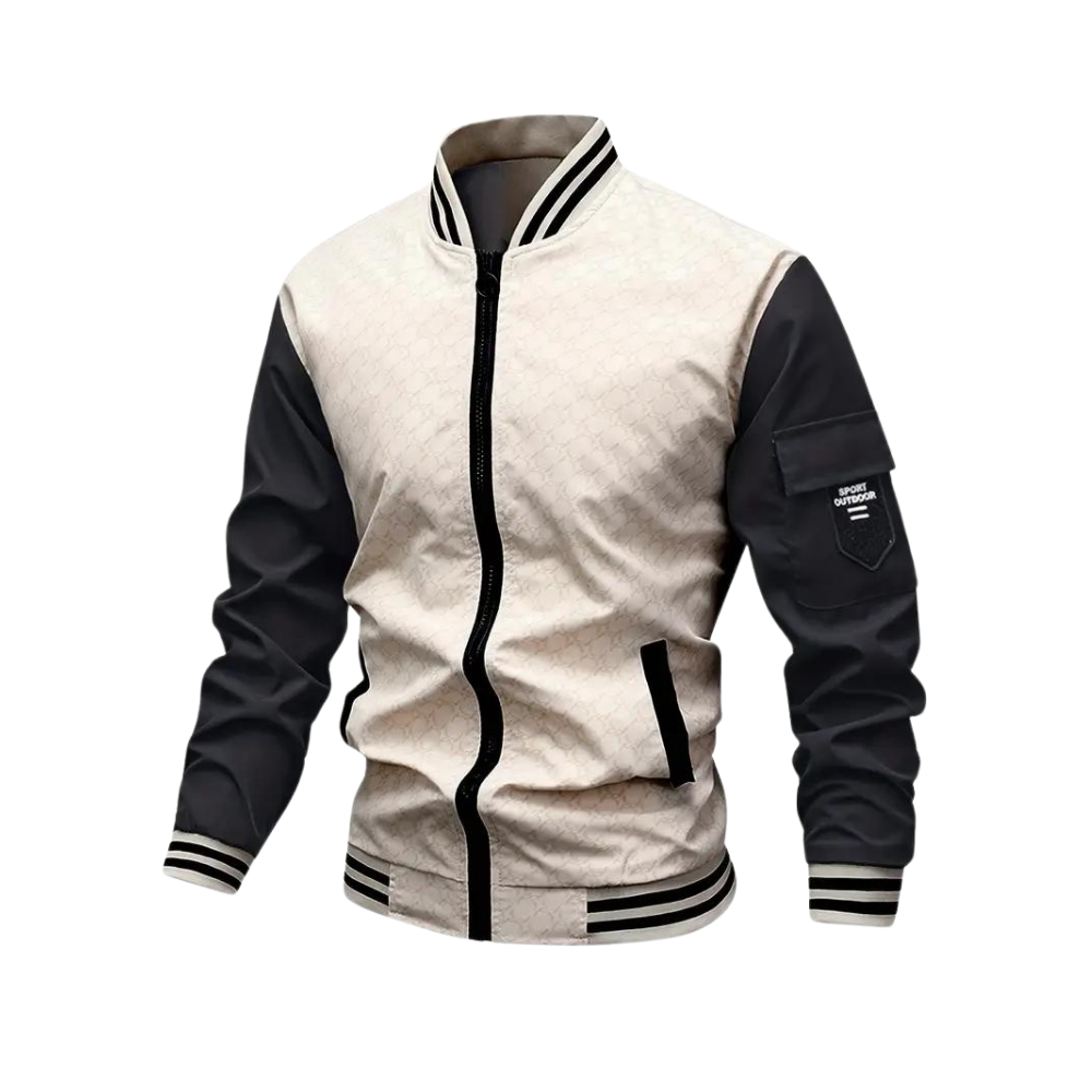 Dionne | Bomber Homme Bicolore avec Fermeture Éclair, Style Moderne & Décontracté