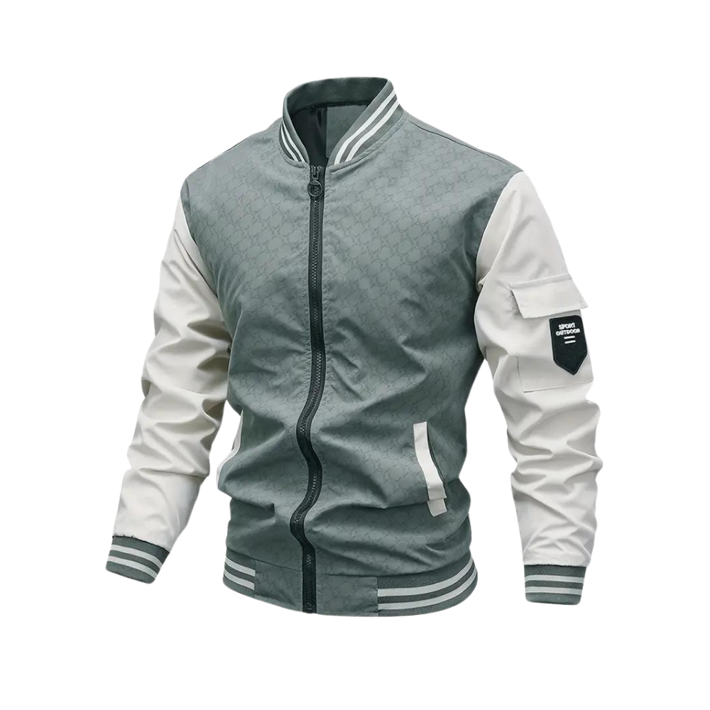 Dionne | Bomber Homme Bicolore avec Fermeture Éclair, Style Moderne & Décontracté