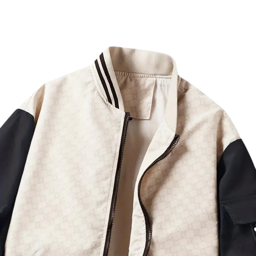 Dionne | Bomber Homme Bicolore avec Fermeture Éclair, Style Moderne & Décontracté