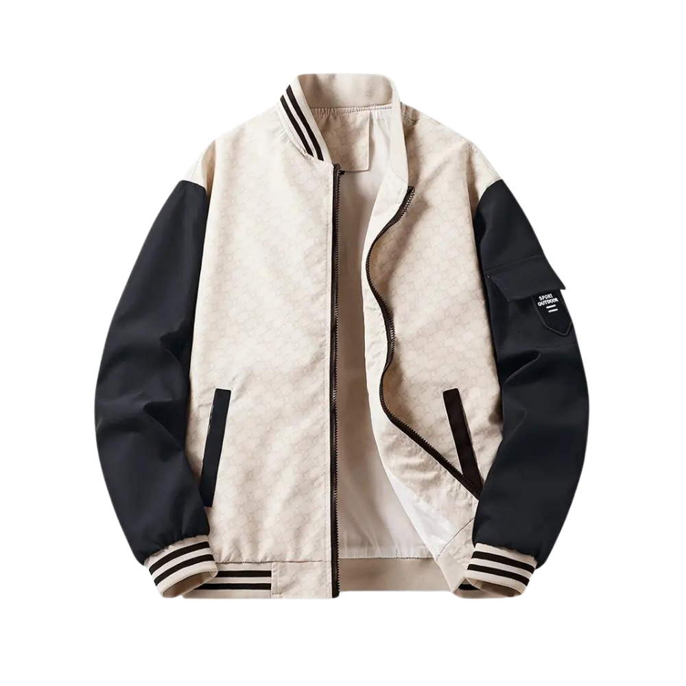 Dionne | Bomber Homme Bicolore avec Fermeture Éclair, Style Moderne & Décontracté