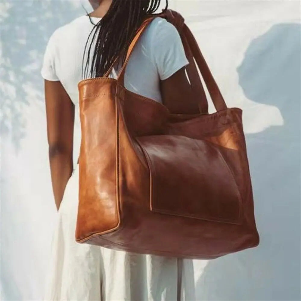 Quitterie | Grand Sac Porté Épaule en Faux Cuir avec Grande Capacité