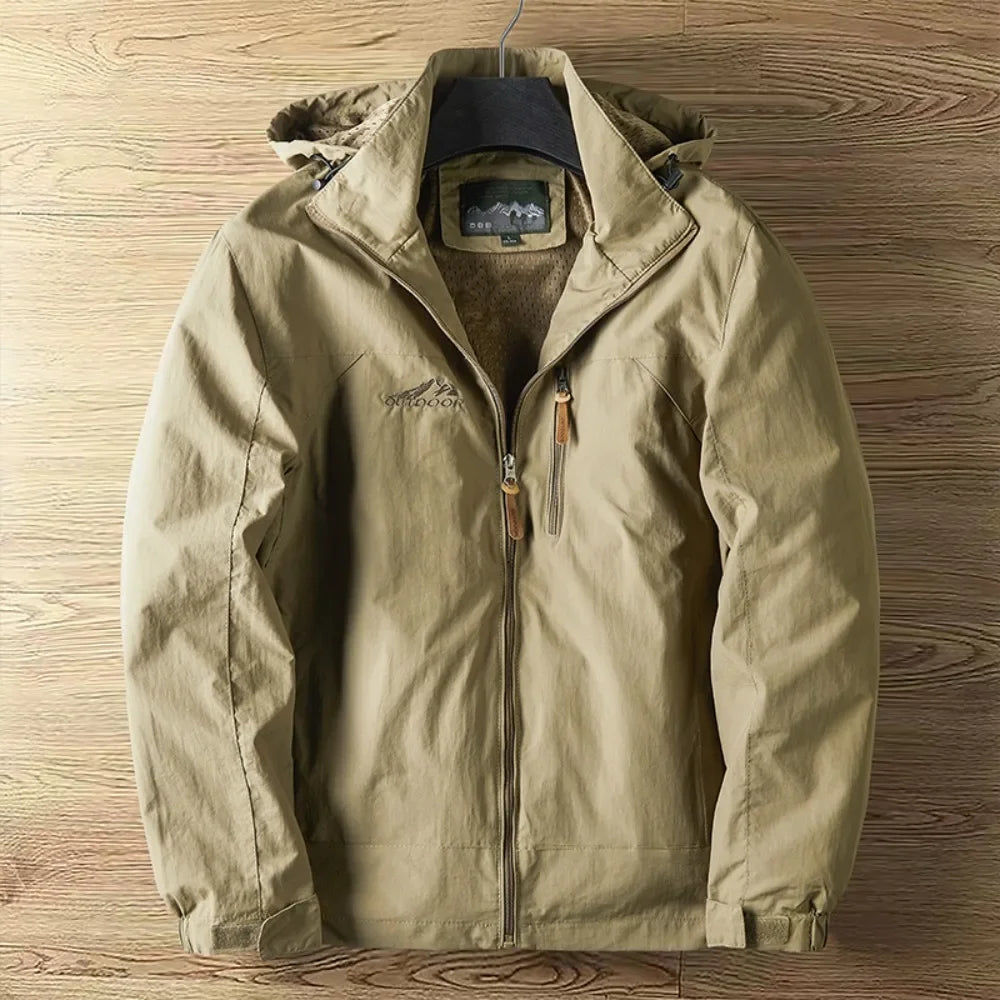 Ivor | Veste Imperméable Homme avec Capuche | Légère Veste de Pluie Outdoor Zippée