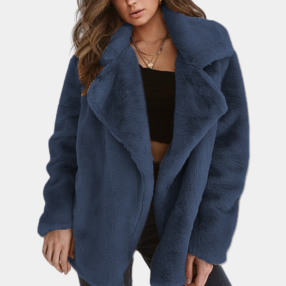 Anastasie | Manteau Femme Teddy Élégant à Col Revers