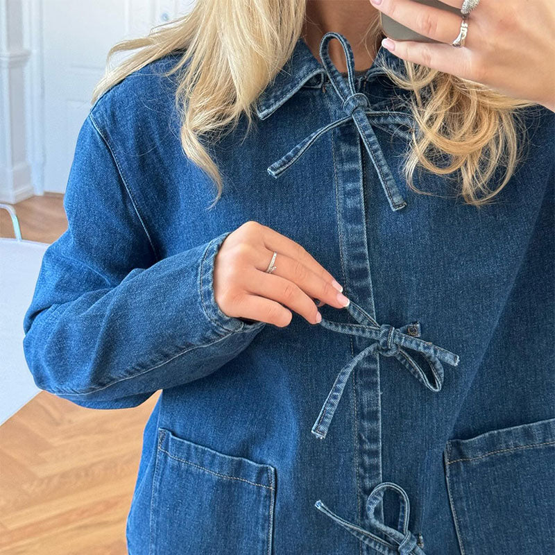 Zélia | Veste Femme en Jean à Nouer, Style Décontracté & Original
