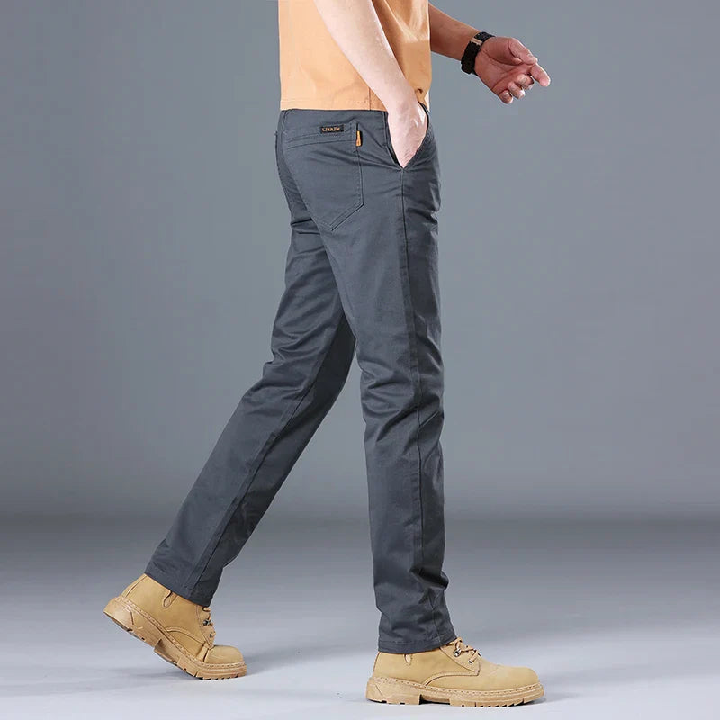 Fleming | Pantalon Homme en Coton Slim Fit Straight Leg Business Casual