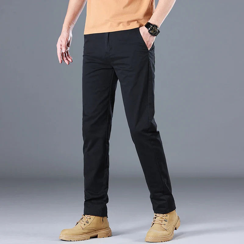 Fleming | Pantalon Homme en Coton Slim Fit Straight Leg Business Casual