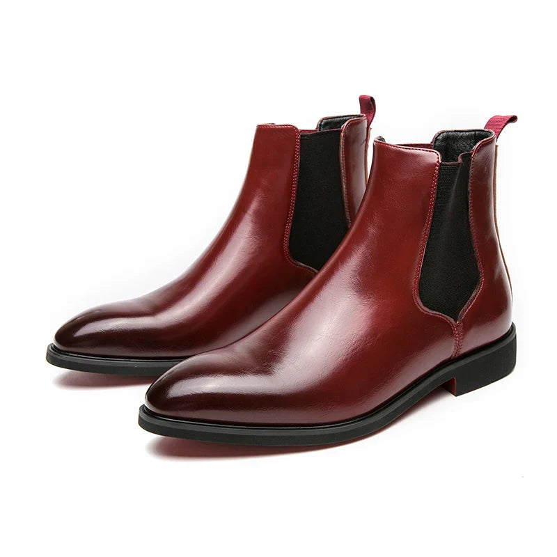 Norrington | Bottines Homme Chelsea Slip-On à Semelle Rouge et Design Classique