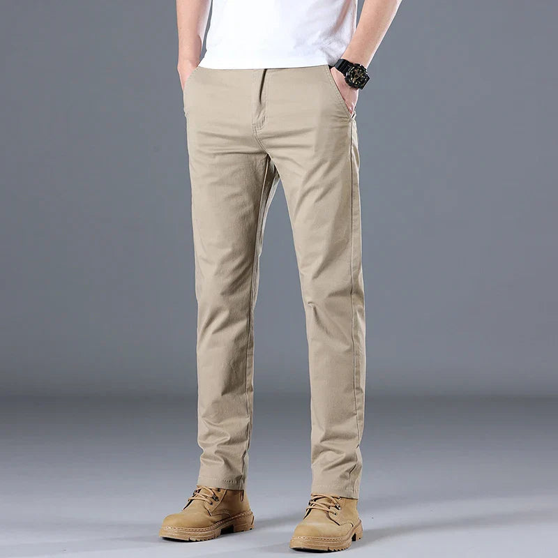Fleming | Pantalon Homme en Coton Slim Fit Straight Leg Business Casual