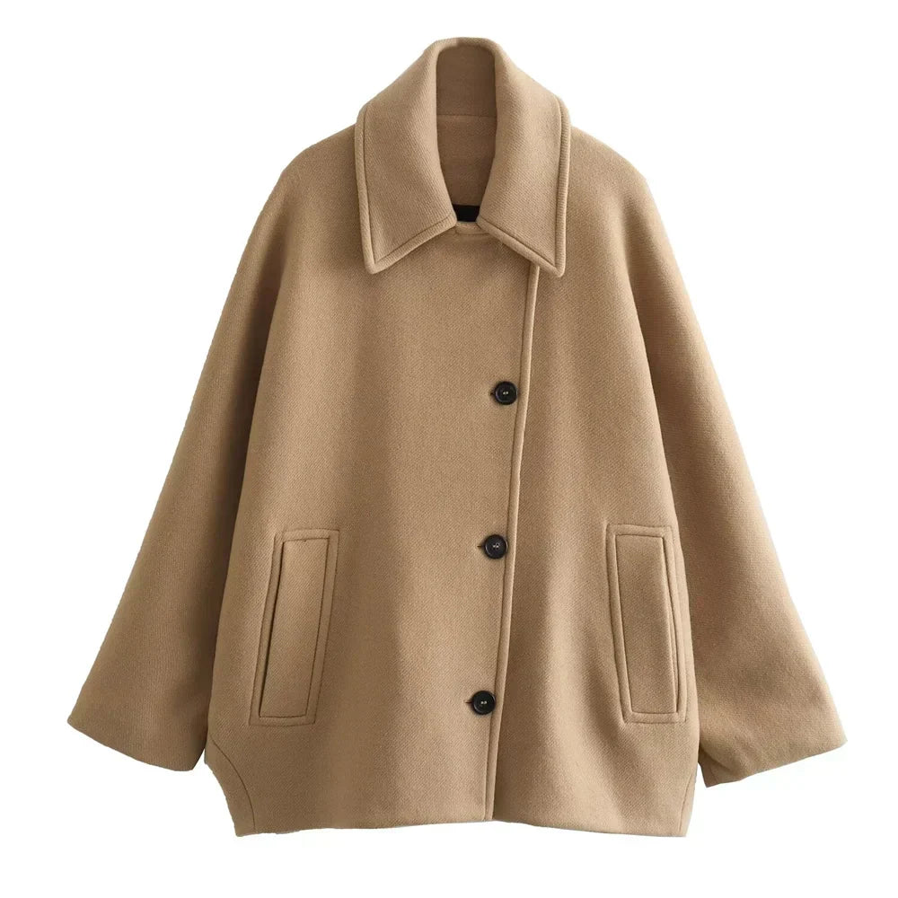 Clémadèle | Veste oversize femme à boutons et col à revers