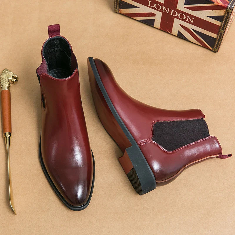 Norrington | Bottines Homme Chelsea Slip-On à Semelle Rouge et Design Classique