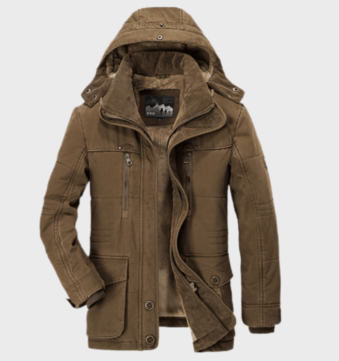Ronan | Veste Homme Hiver Moderne | Parka à Capuche avec Doublure Chaude Polaire