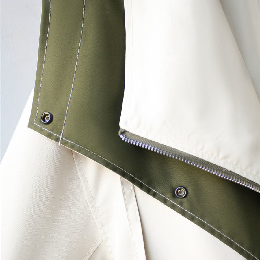 Valleria | Veste Femme Imperméable Coupe-Vent avec Col Superposé