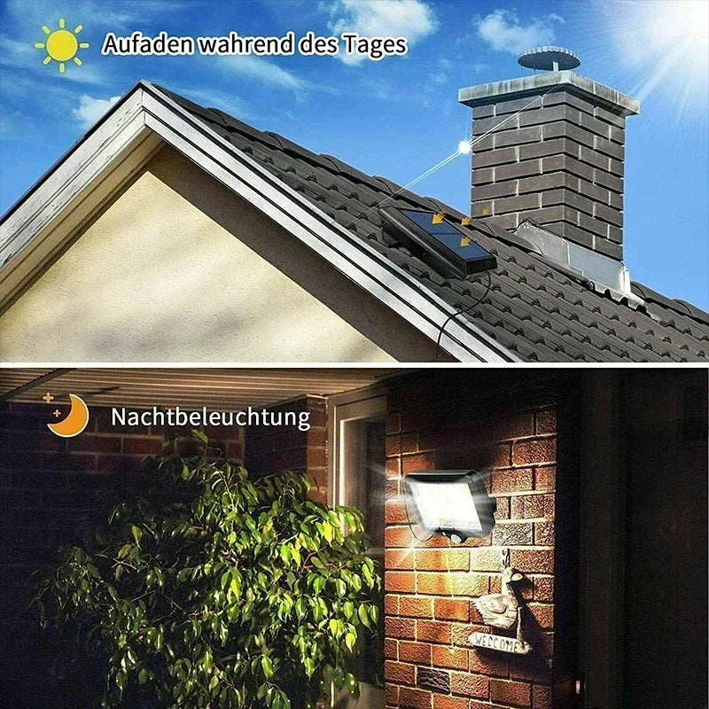 LuminaX™ | Solar-Außenleuchte mit Bewegungssensor und 3 Lichtmodi