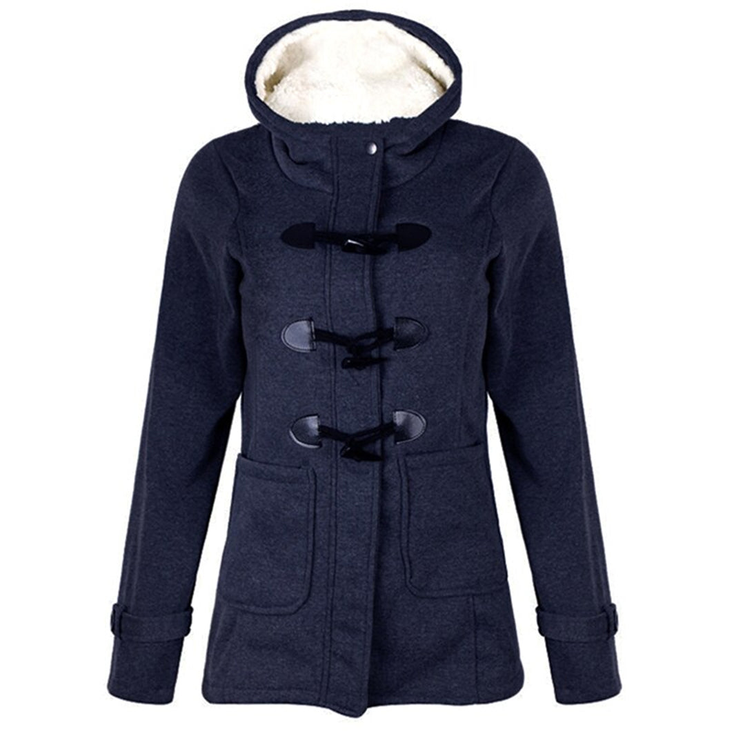 Véronique | Manteau Femme Long Hiver Élégant avec Capuche Intégrée et Doublure Polaire