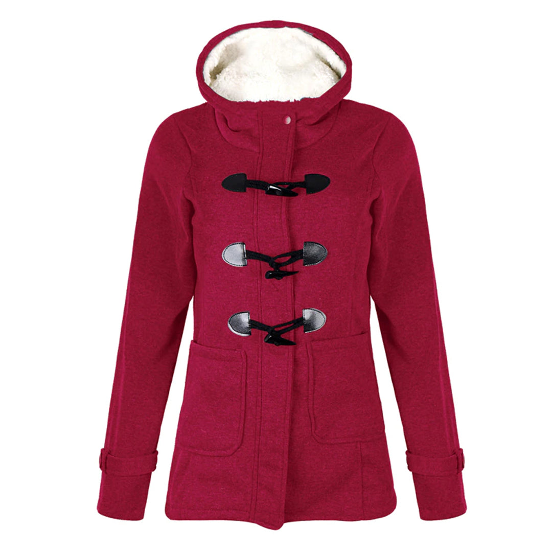 Véronique | Manteau Femme Long Hiver Élégant avec Capuche Intégrée et Doublure Polaire