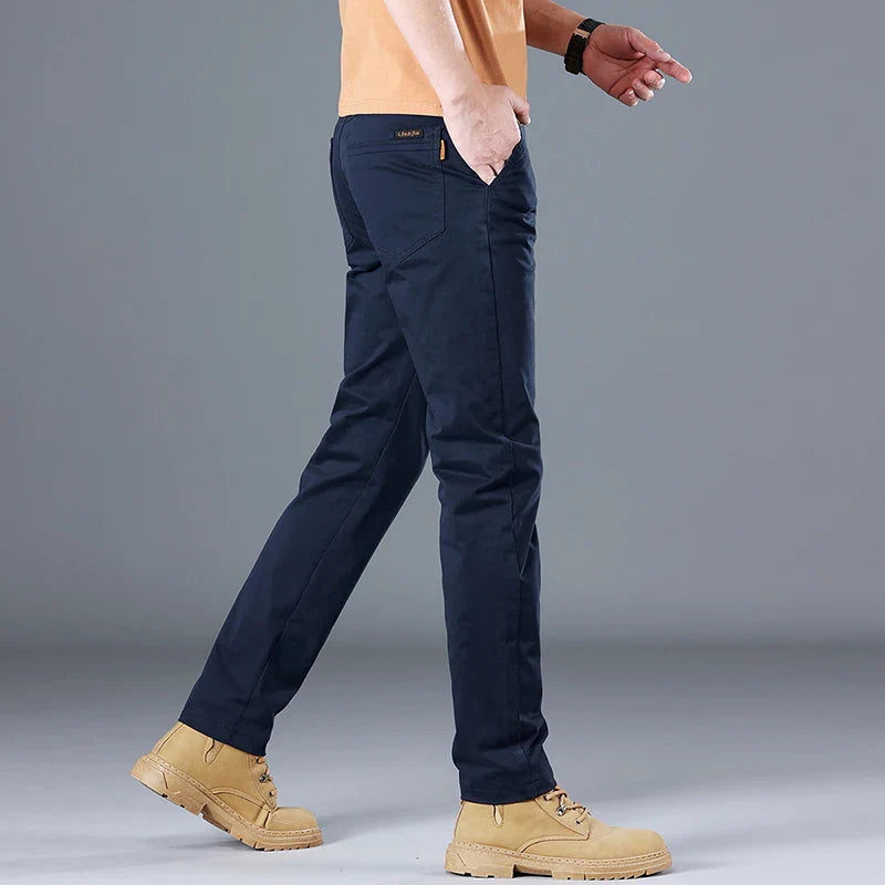 Fleming | Pantalon Homme en Coton Slim Fit Straight Leg Business Casual