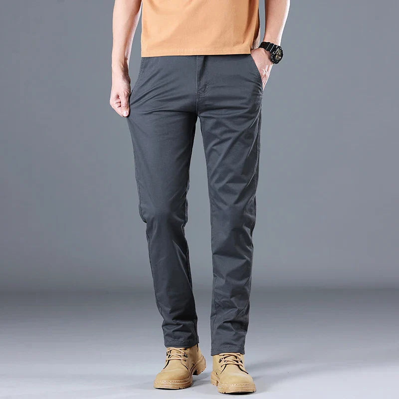 Fleming | Pantalon Homme en Coton Slim Fit Straight Leg Business Casual