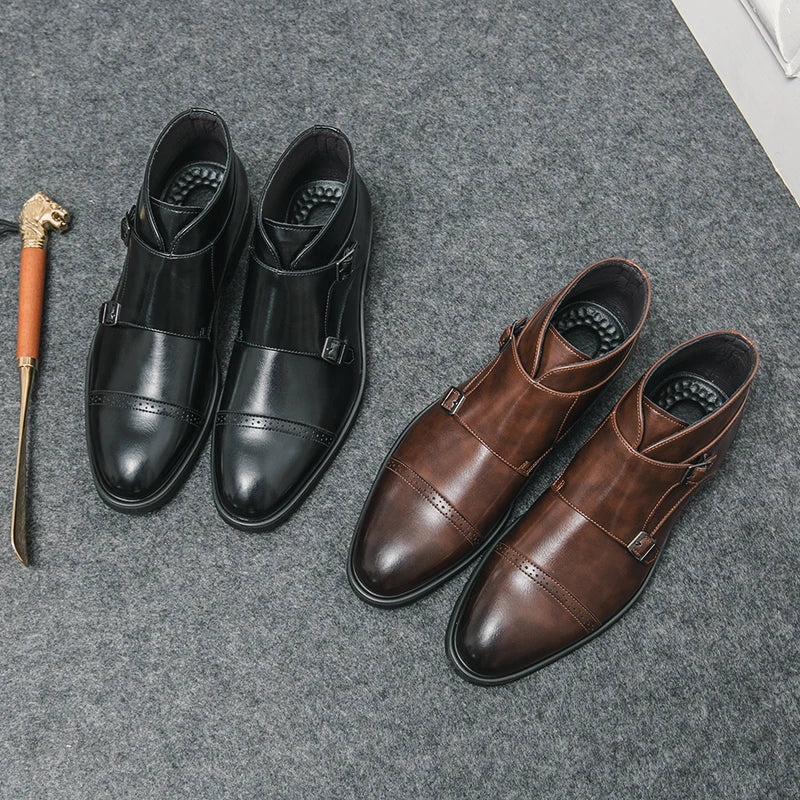 Rémi | Bottines Business Casual avec Double Boucle pour Hommes