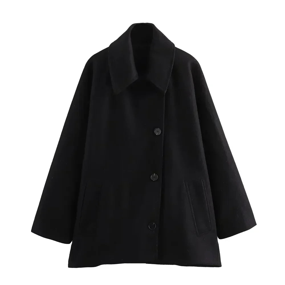 Clémadèle | Veste oversize femme à boutons et col à revers