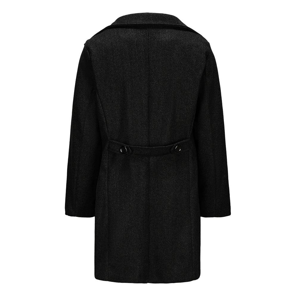 Cymon | Manteau homme long élégant à double boutonnage et col à revers