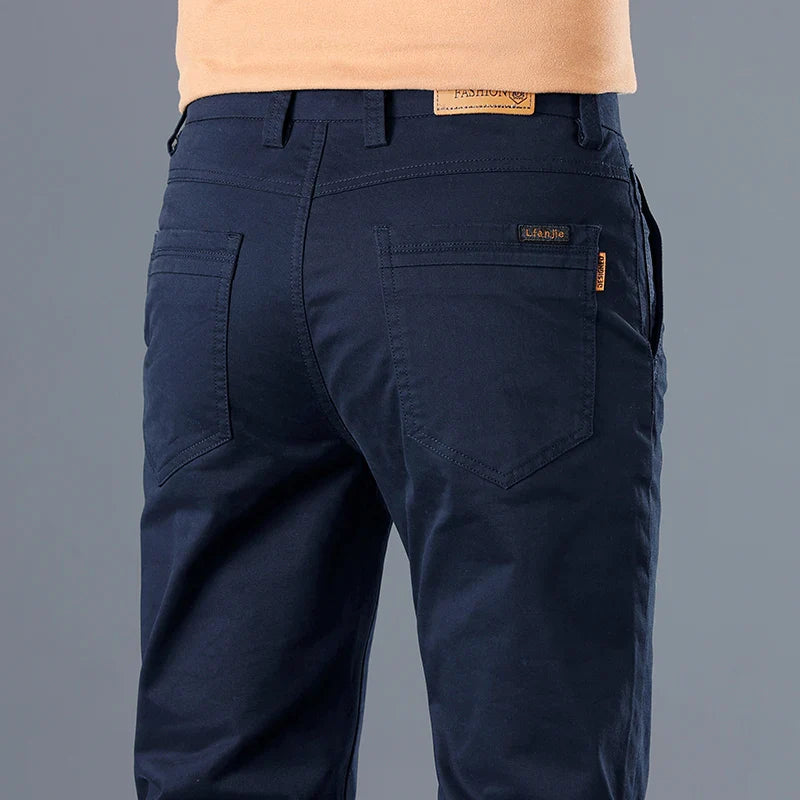 Fleming | Pantalon Homme en Coton Slim Fit Straight Leg Business Casual