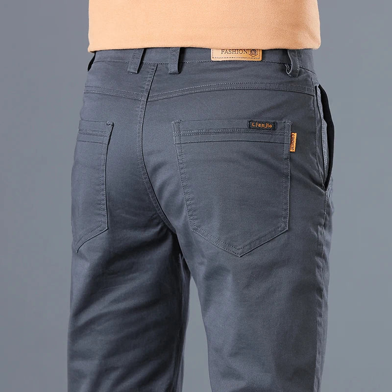 Fleming | Pantalon Homme en Coton Slim Fit Straight Leg Business Casual