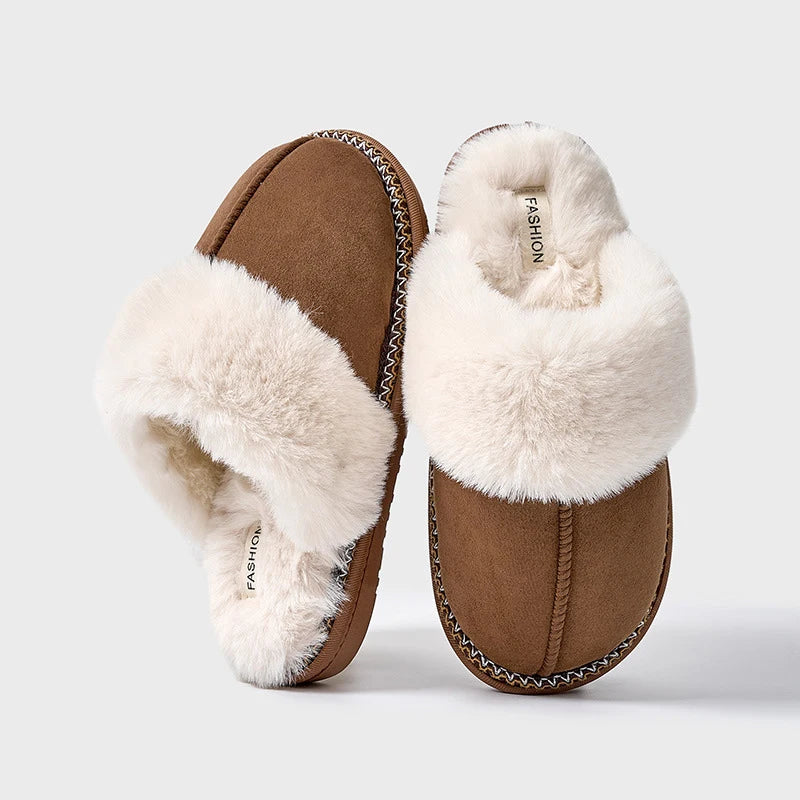 Mirabelle | Chaussons Femme Hiver en Velours Doux avec Doublure Fourrure & Confort Chaleureux
