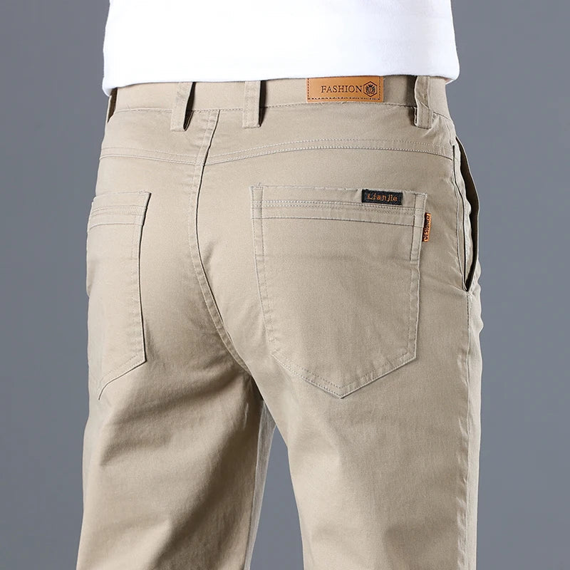 Fleming | Pantalon Homme en Coton Slim Fit Straight Leg Business Casual